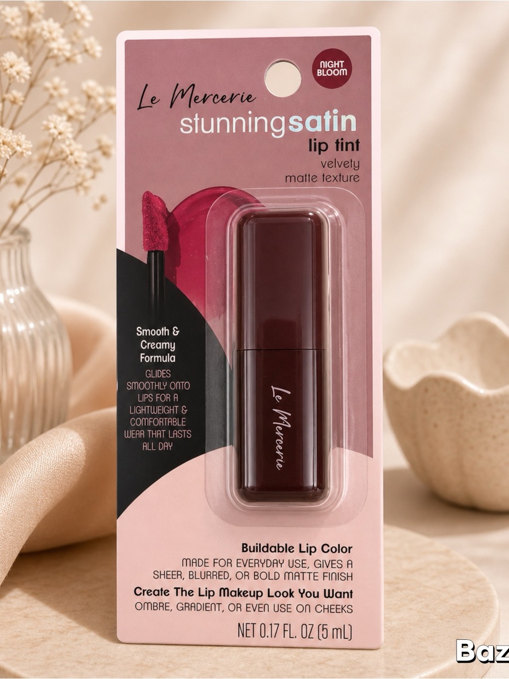 Le Mercerie Night Bloom Stunning Bold Matte Satin Lip Tint & hydrating lip stain